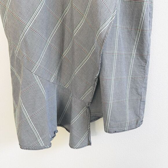 Who What Wear Sz XL Micro Houndstooth Asymmetrical Dress Preppy Career Modest - Picture 6 of 15